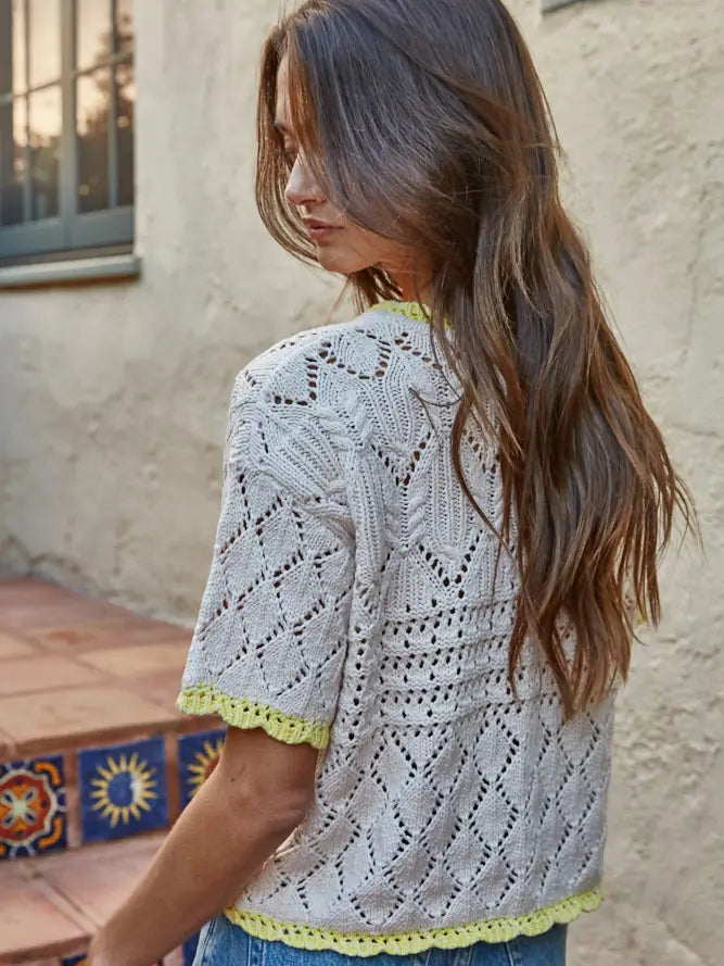 The Monroe Open Knit Sweater