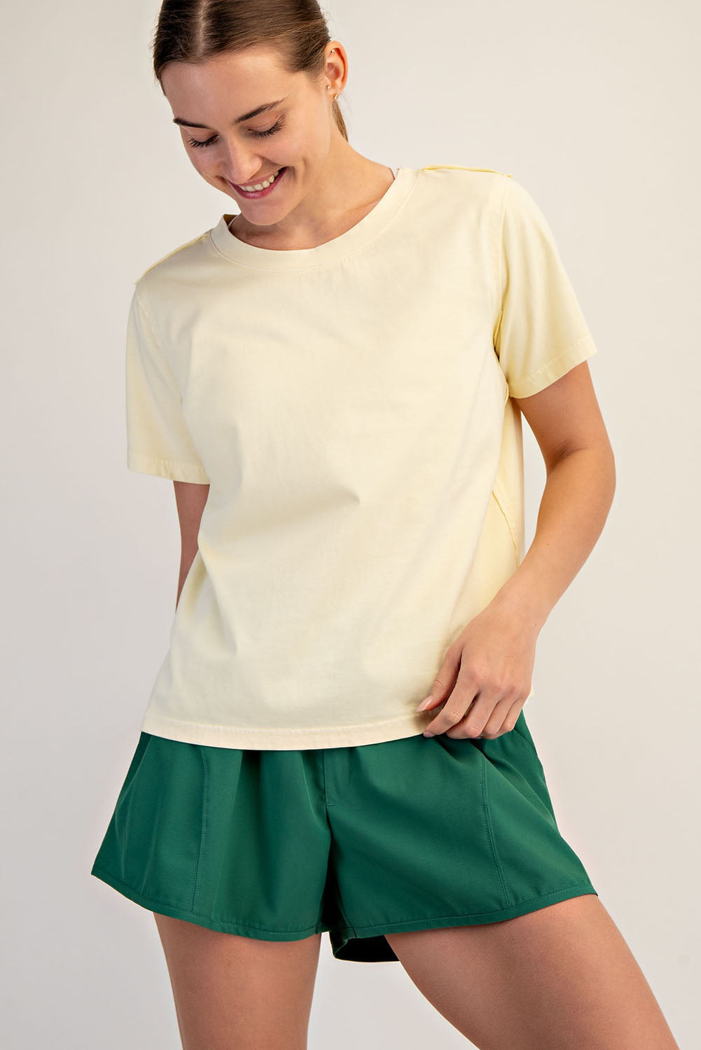 Washed Cotton Top, Lemon