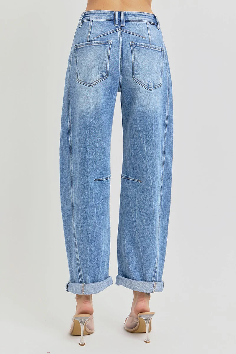 The Sutton Cuffed Barrel Jean