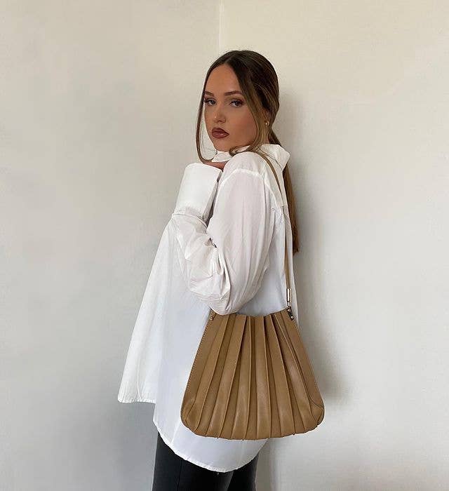 Carrie Shoulder Bag, Taupe
