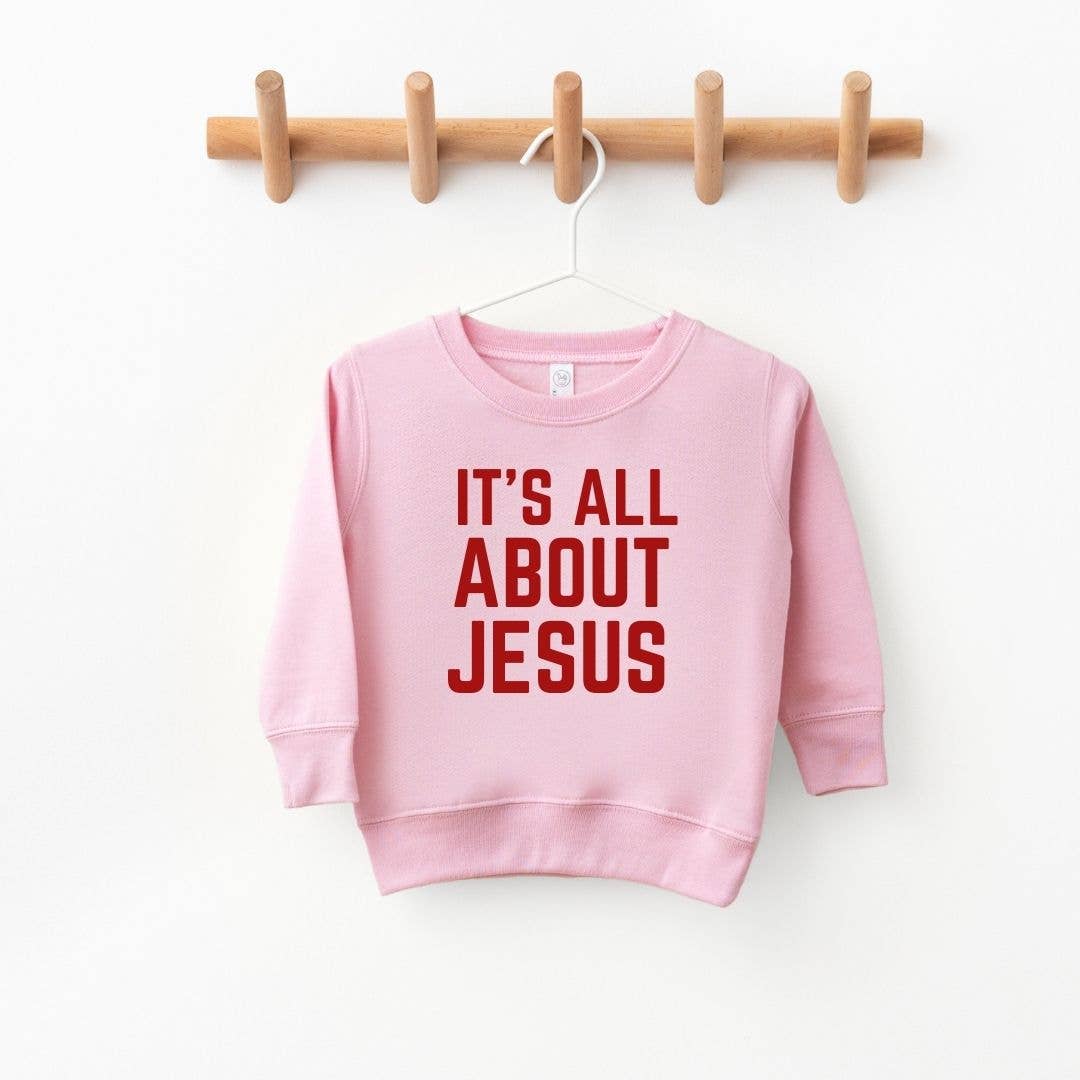 Faith Based Christmas Kid Sweatshirt - It's All About Jesus: 5T