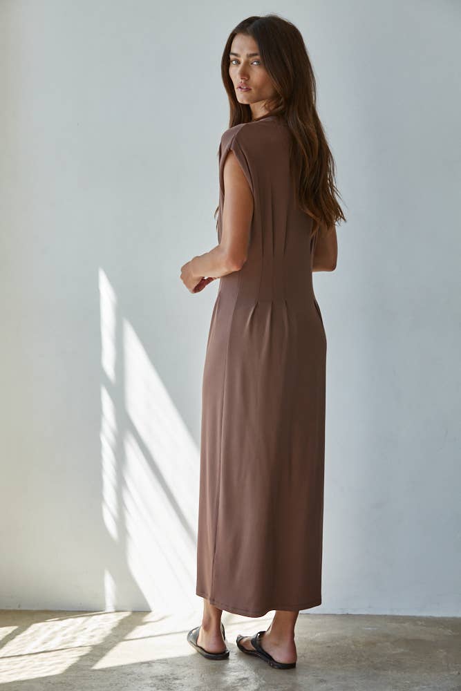 Jersey Midi Dress, Chocolate