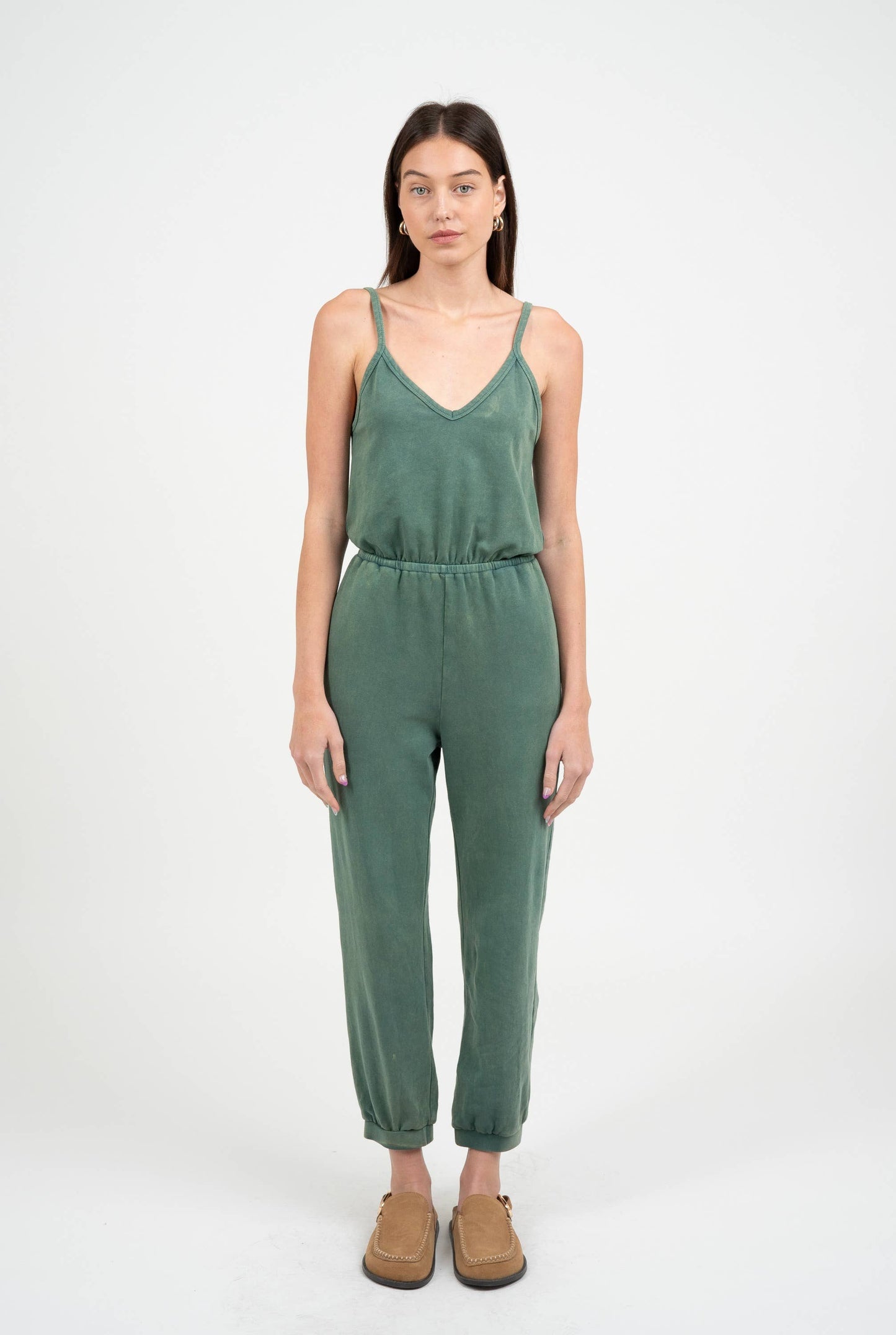 Spagetti Strap Jumpsuit, Jade