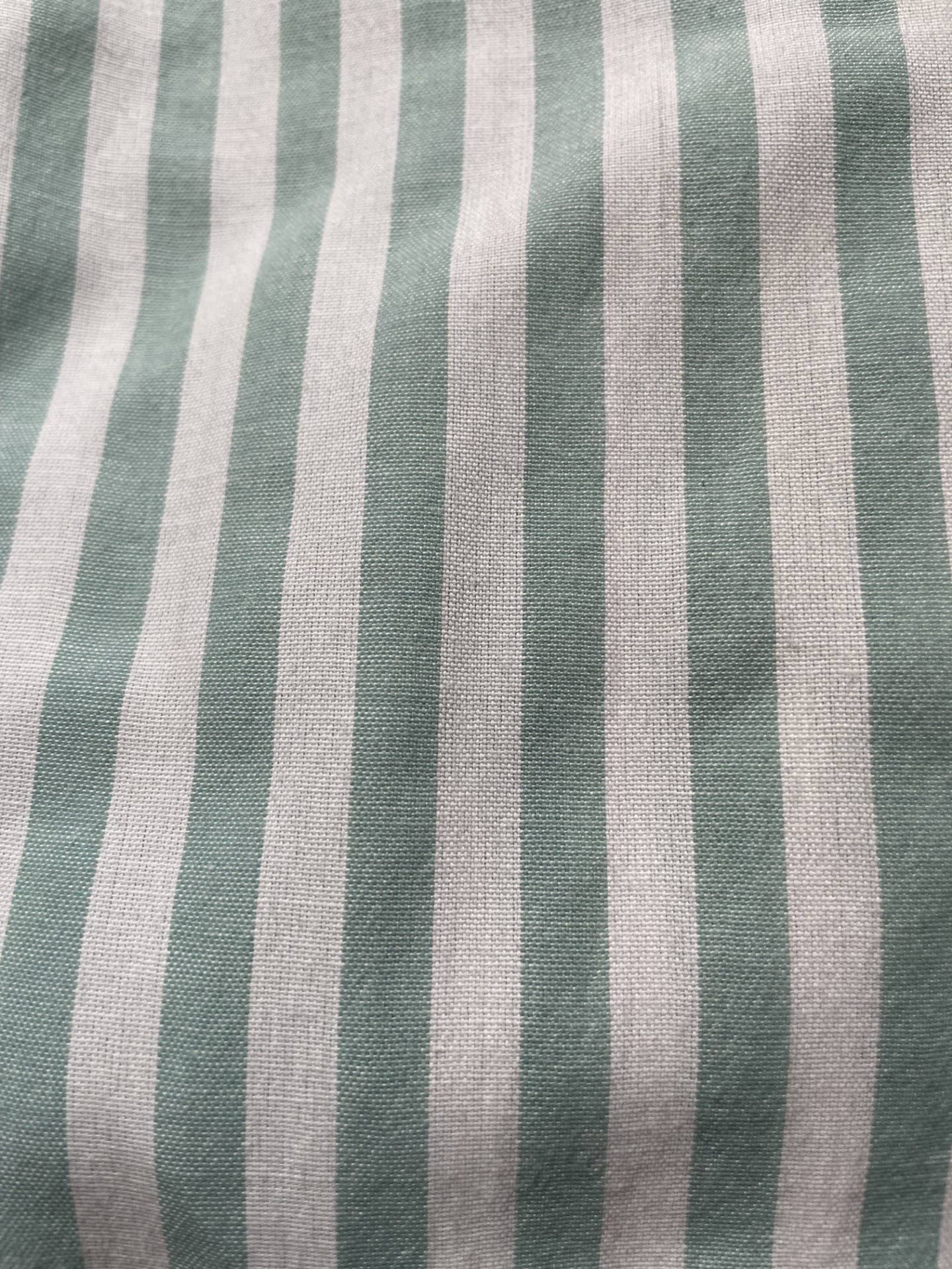 Riley Stripe Shirt, Green and White