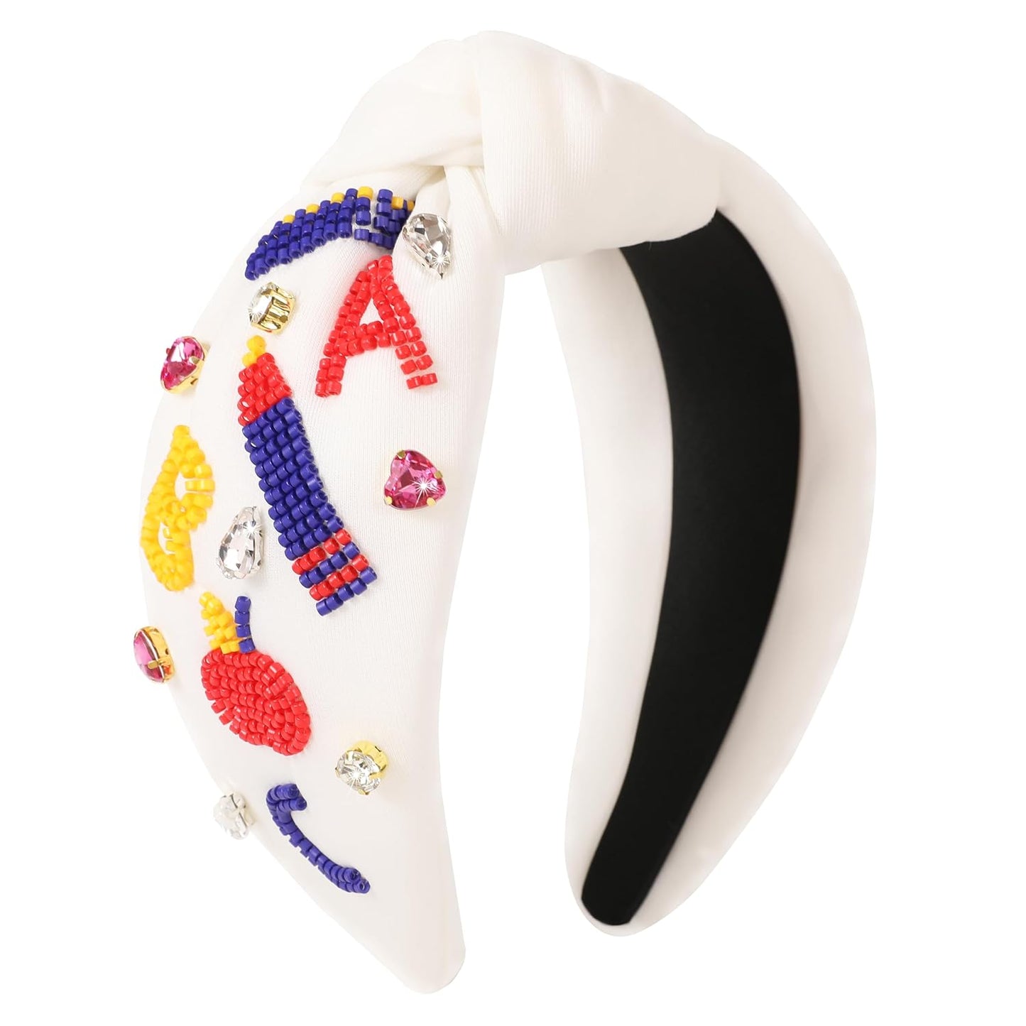 White ABC Headband