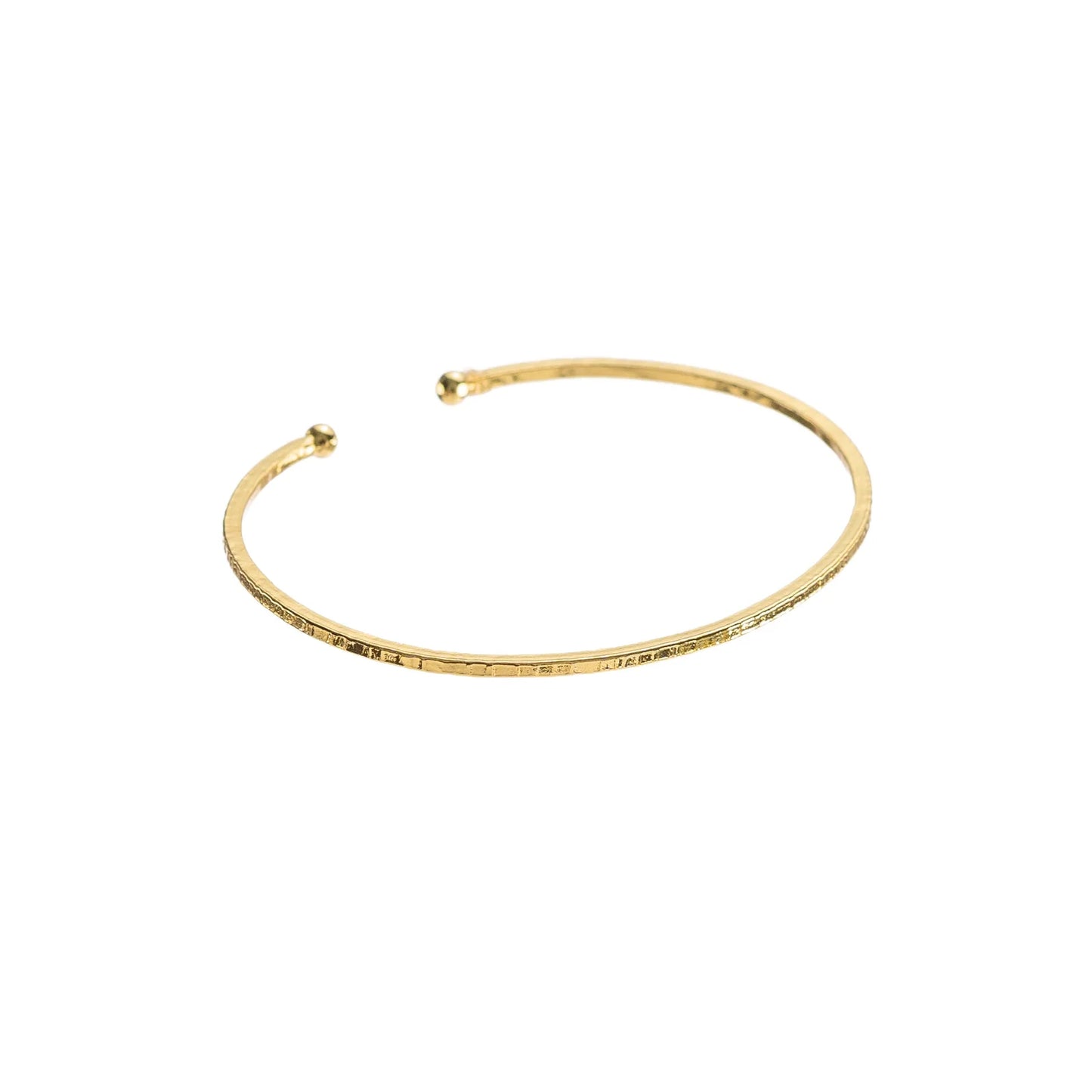 Hammered Thin Bangle, Gold