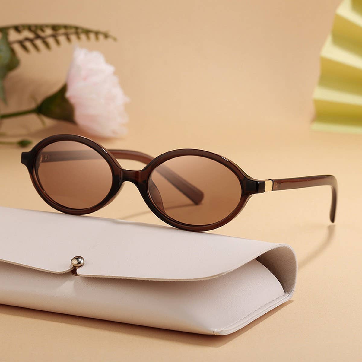 RETRO OVAL FRAME SUNGLASSES