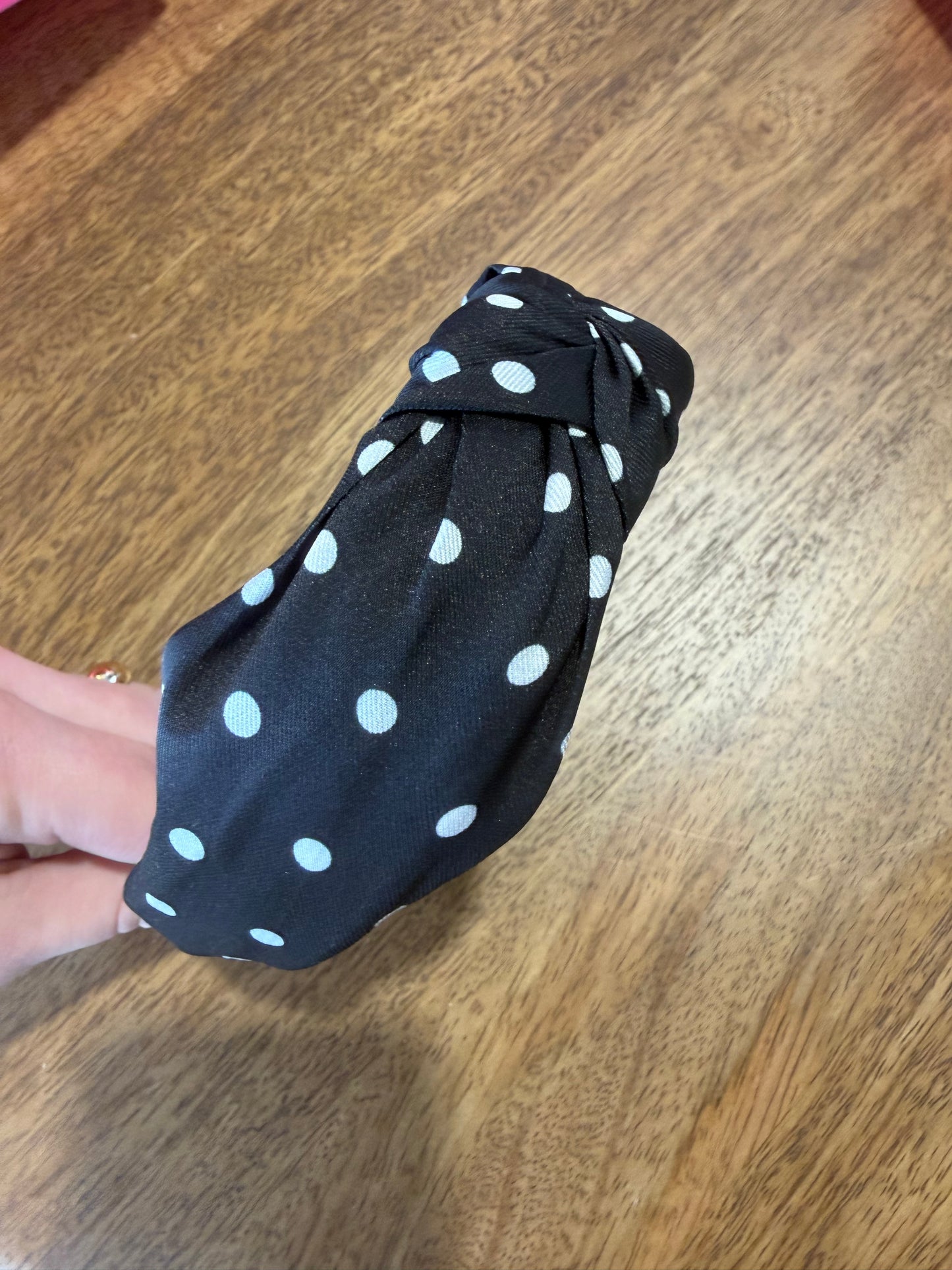 Black Polka Dot Headband