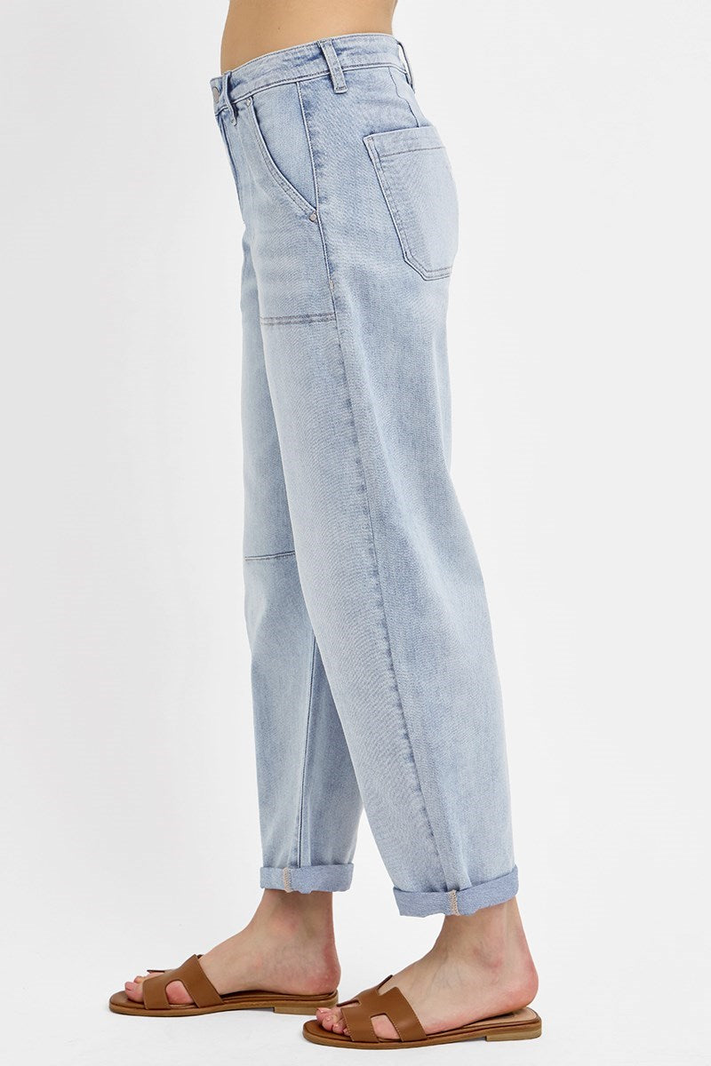 Mid Rise Relaxed Jeans, Light