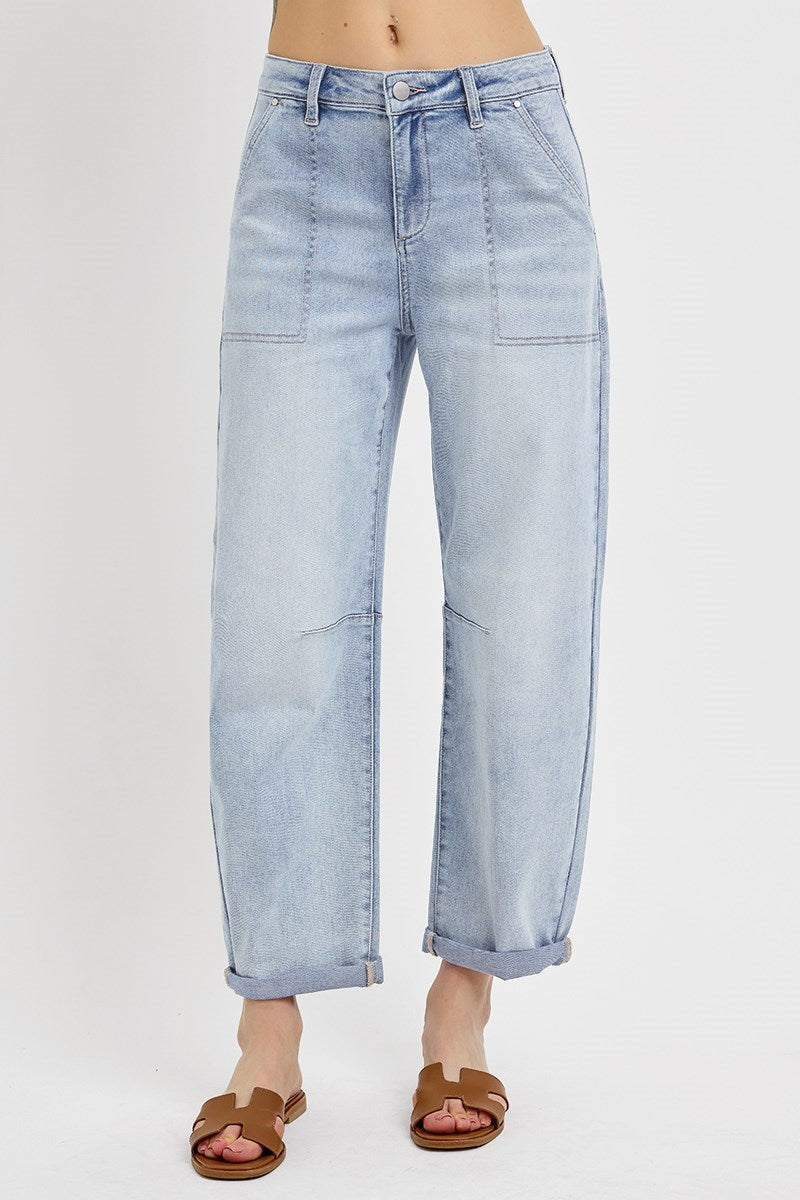 Mid Rise Relaxed Jeans, Light