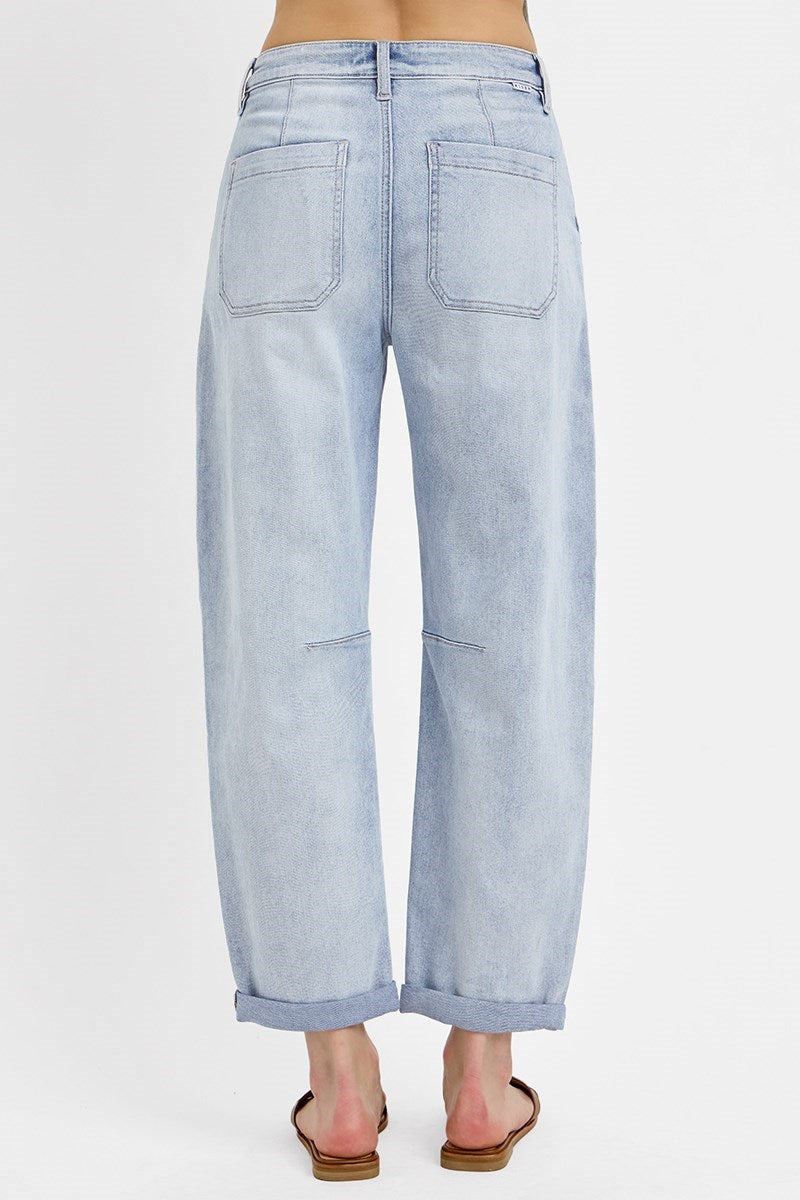 Mid Rise Relaxed Jeans, Light