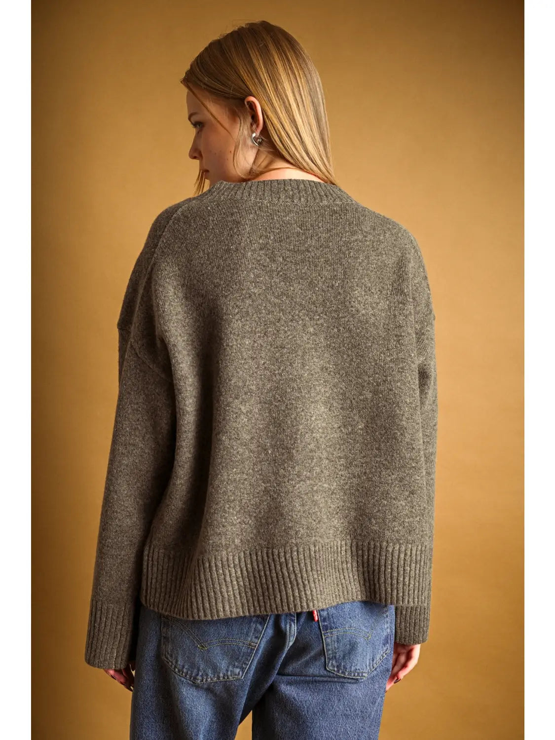 Signature V-Neck Knit Sweater