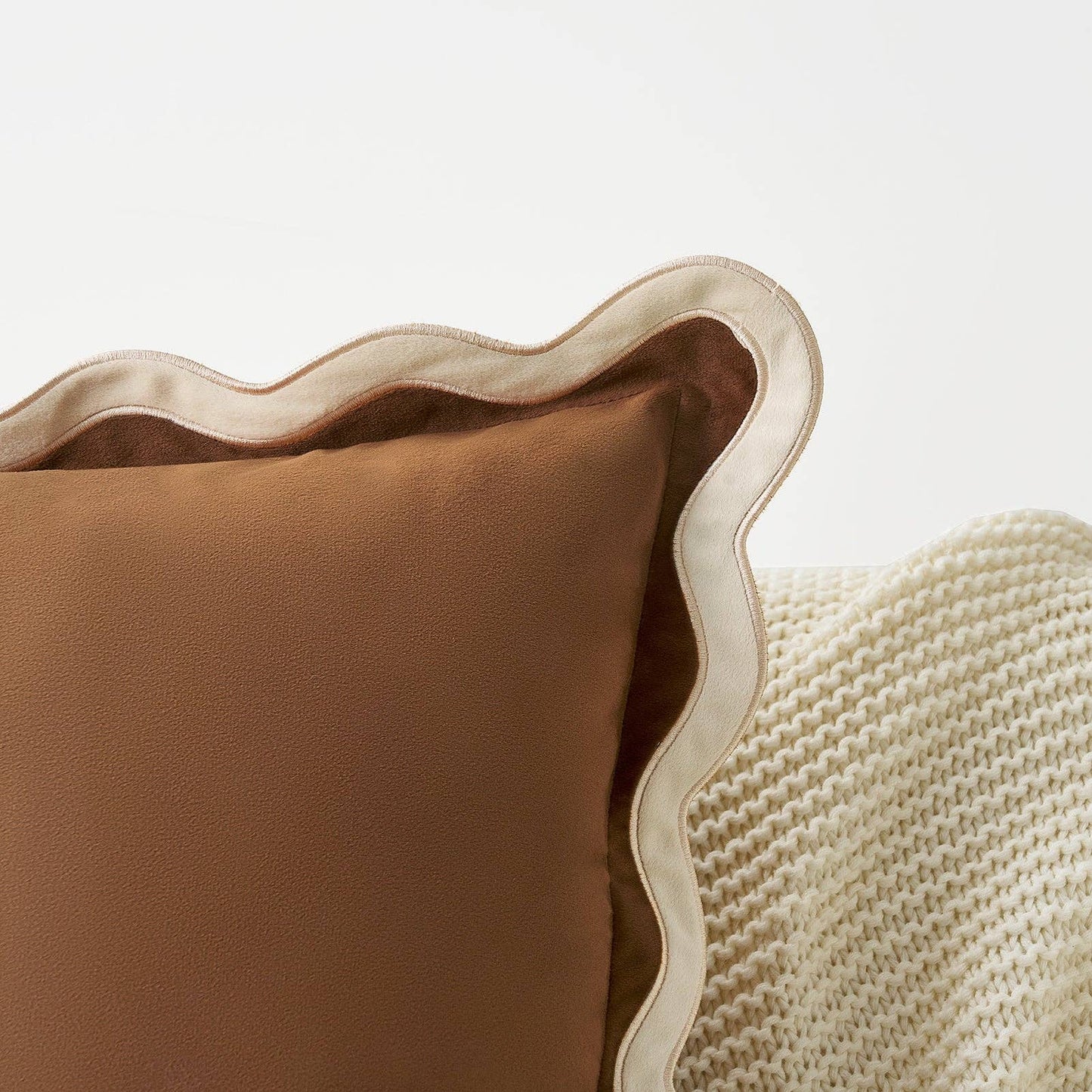 Maleku Pillow Cover, Beige/Brown, 20x20 inch