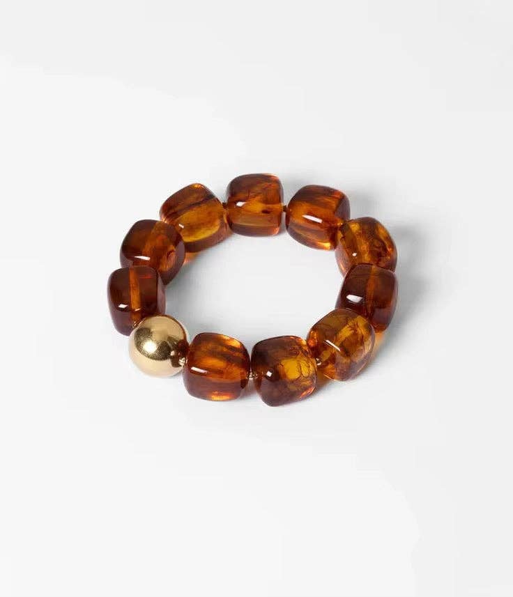 Pebbles Stretchy Bracelet, Brown