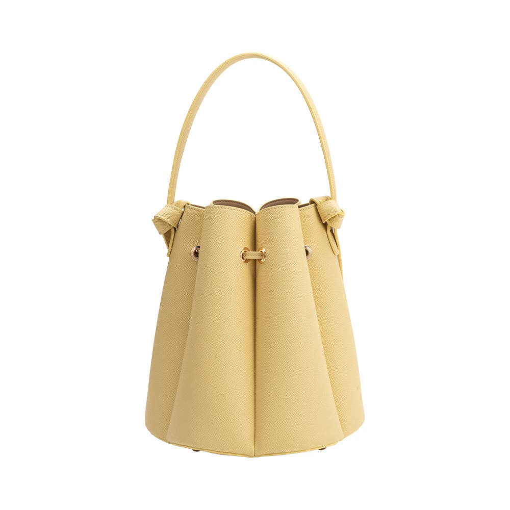 Laguna Yellow Recycled Vegan Leather Top Handle