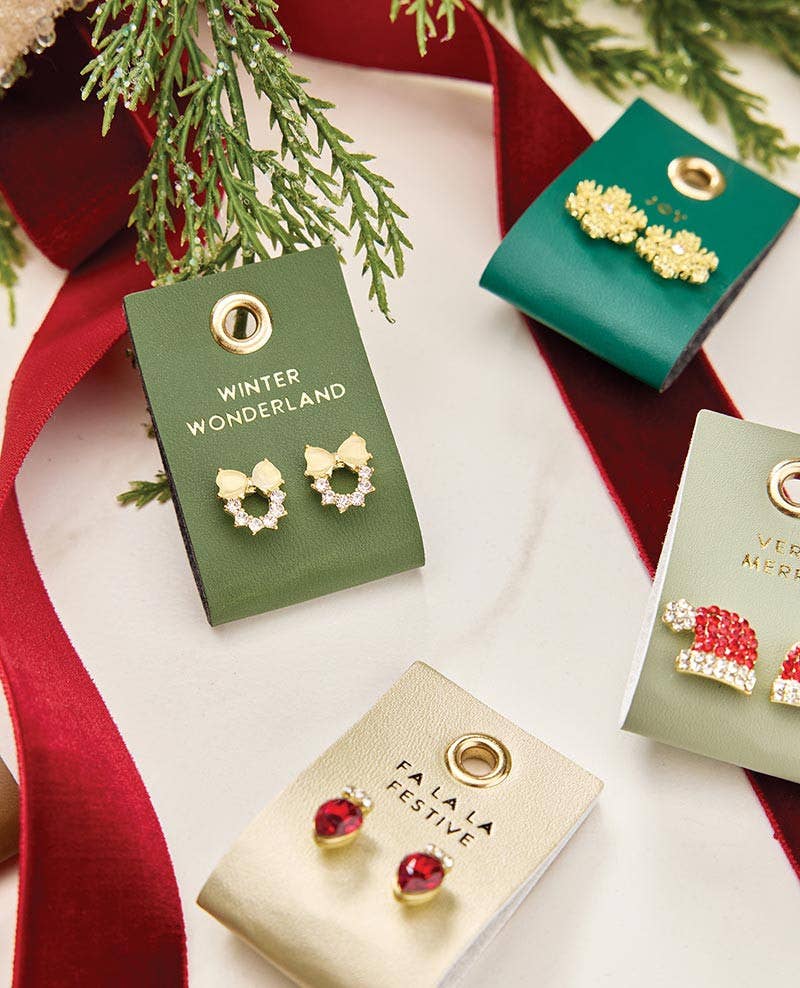Holiday Stud Love Earrings - Winter Wonderland
