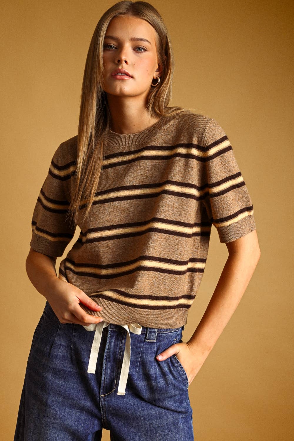 Stripe Weekender Sweater - NAVY