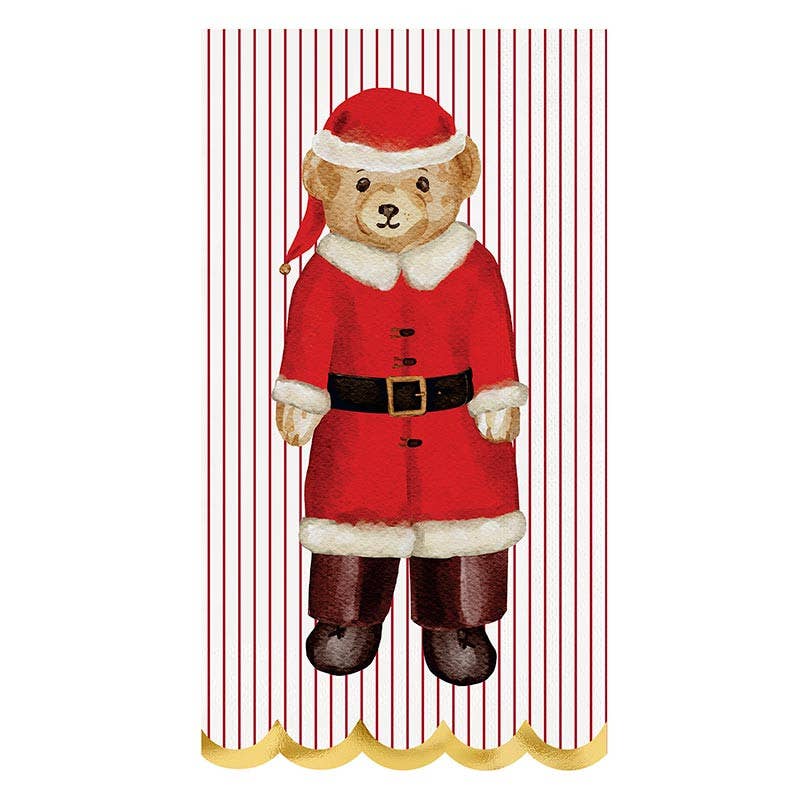 Ceramic Guest Napkin Tray + Napkins - Merry Bear