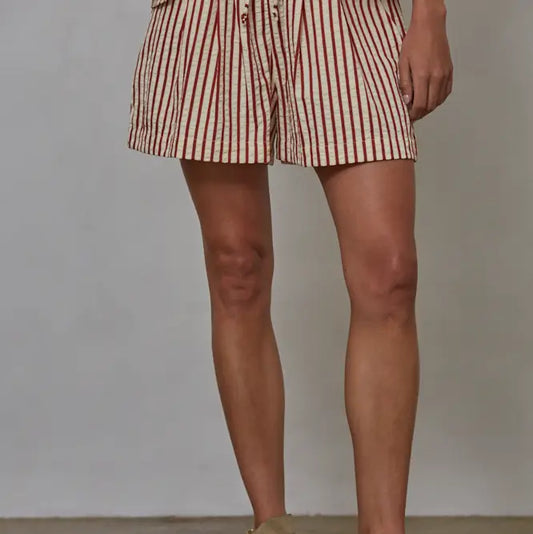 Woven Stripped Short