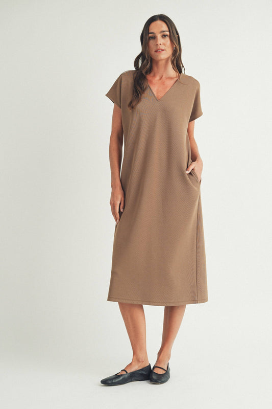 Lounge Midi Dress, Mocha