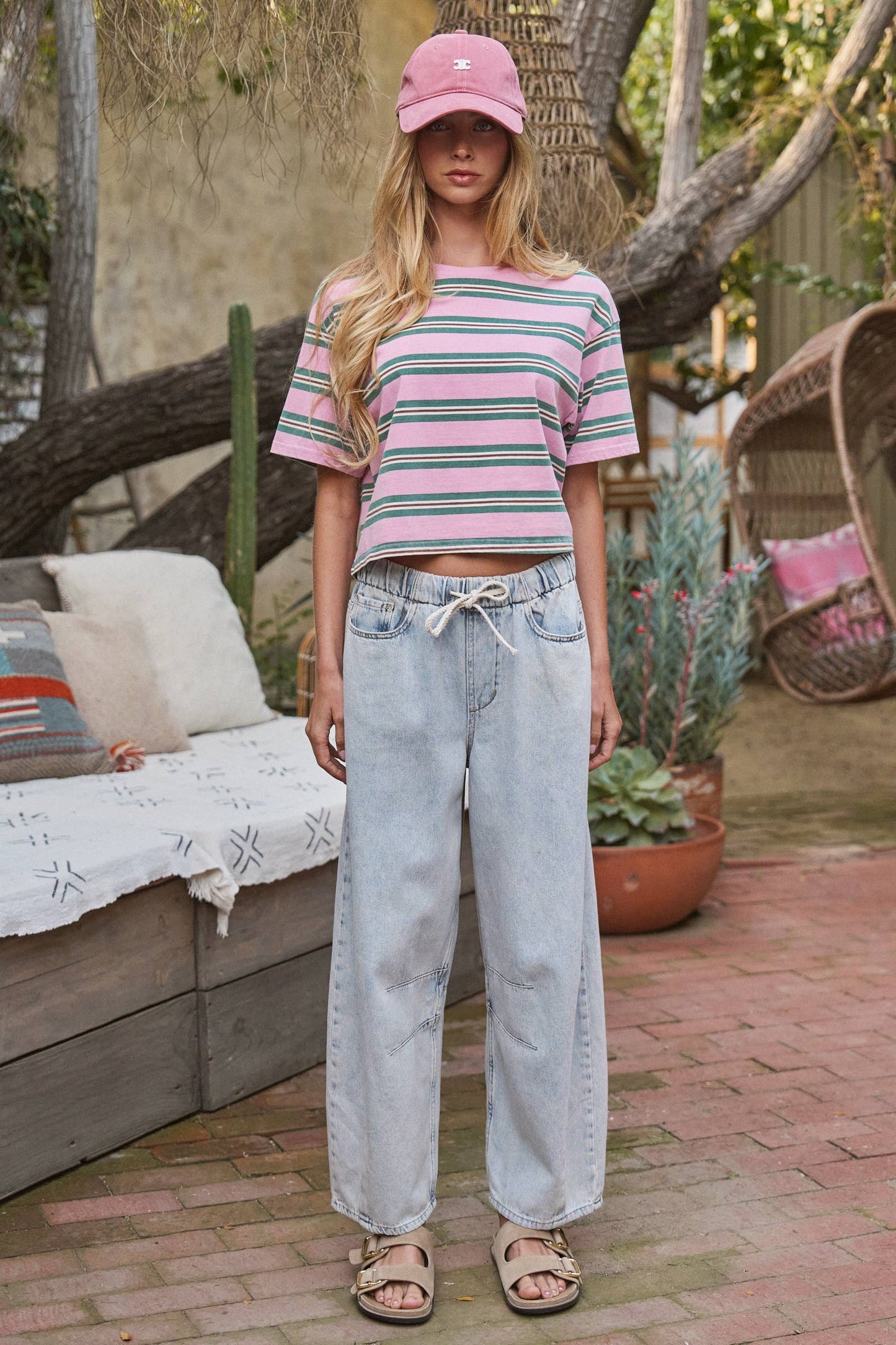 Vintage Washed Striped Tee