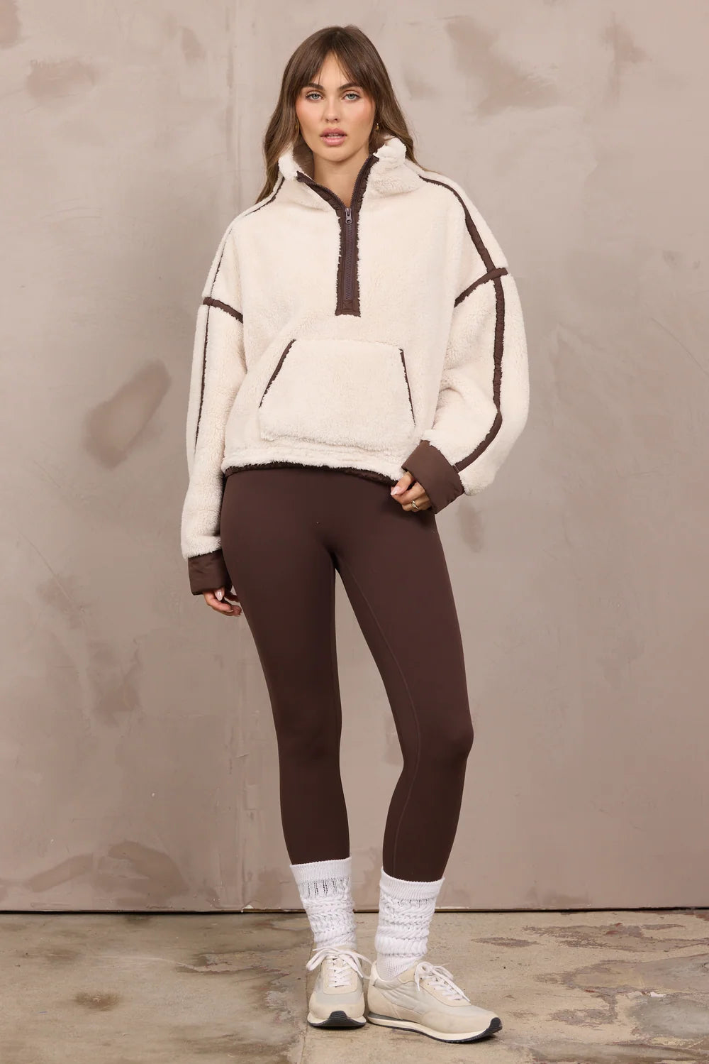 Sherpa Quarter Zip w/ Contrast Binding