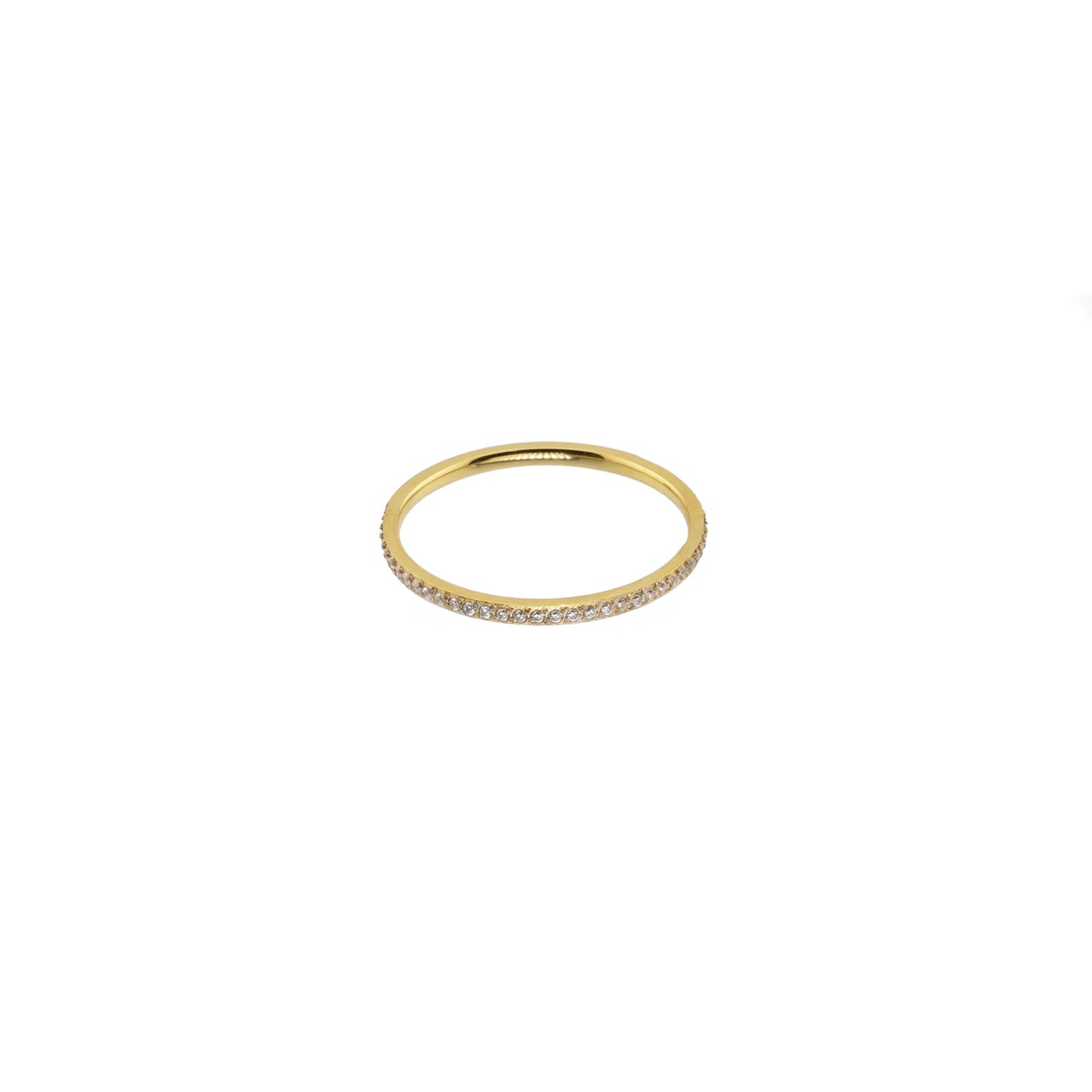 Dainty Diamond Ring Band, Gold