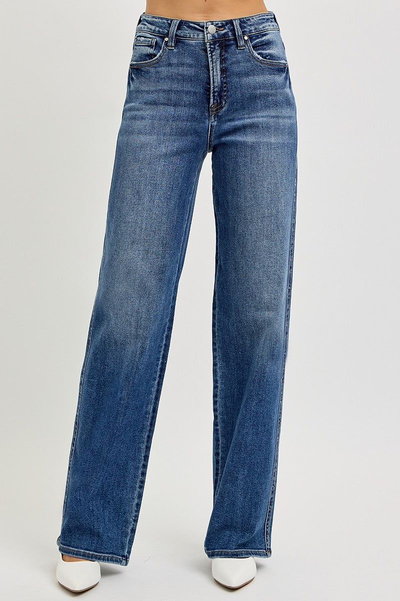 Risen - High Rise-Wide Baggy Jeans