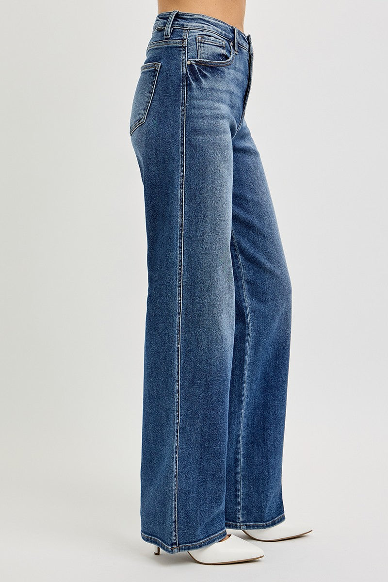 Risen - High Rise-Wide Baggy Jeans
