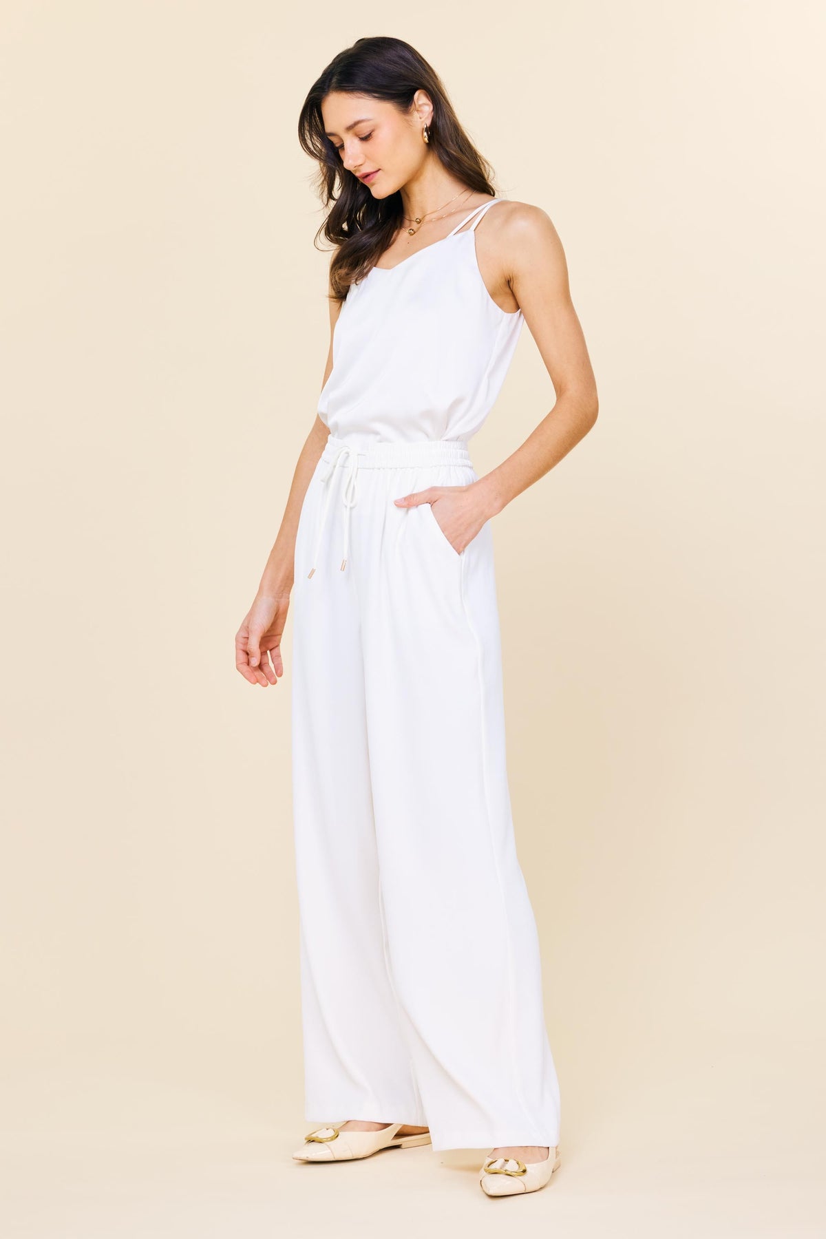 Pull On Pant, Off White