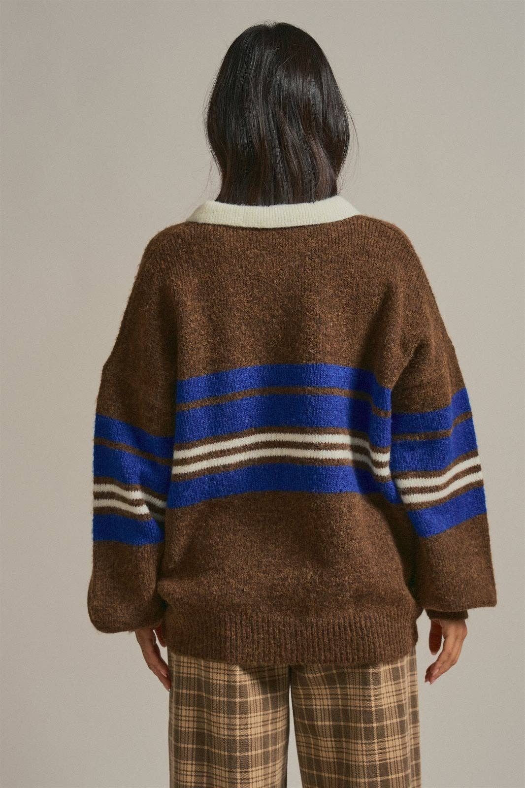 Rugby Polo Sweater - Olive Brown