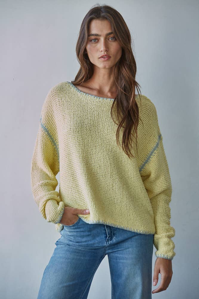 Knit Sweater Stitch, Yellow