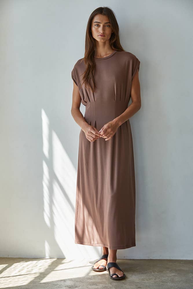 Jersey Midi Dress, Chocolate