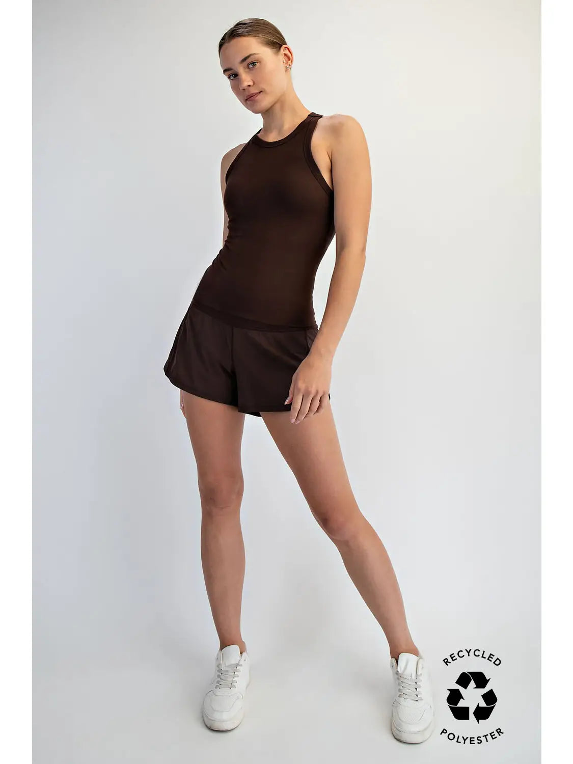 The Sculpt Racer Top, Espresso