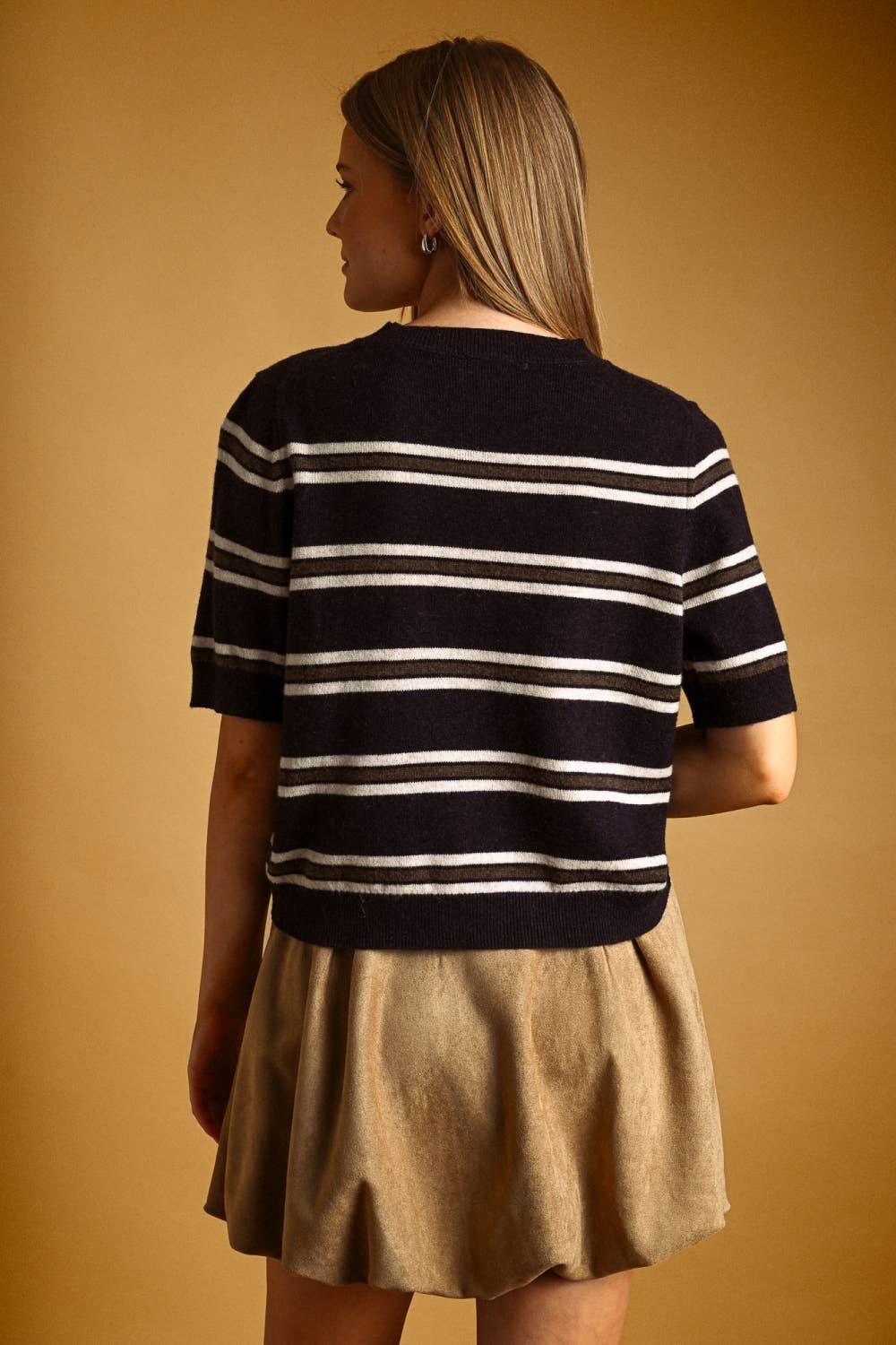 Stripe Weekender Sweater - NAVY