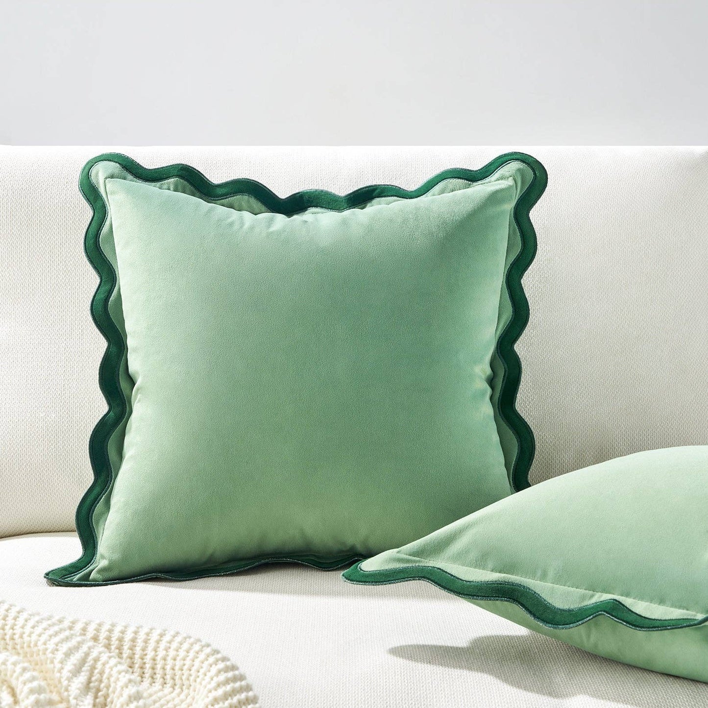 Maleku Pillow Cover, Green/Light Green, 20x20 inch