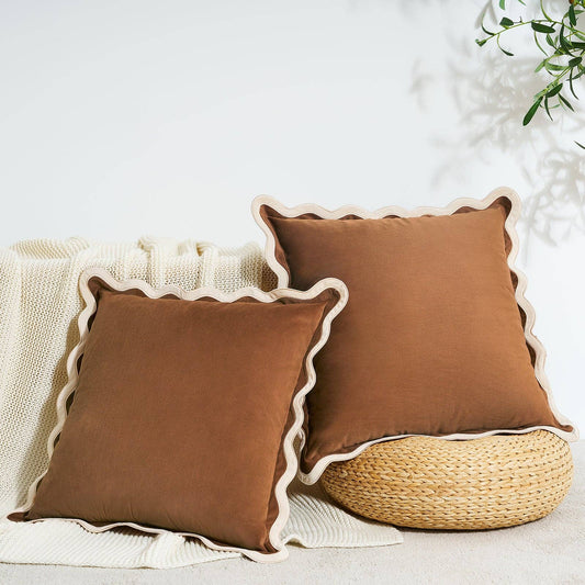 Maleku Pillow Cover, Beige/Brown, 20x20 inch