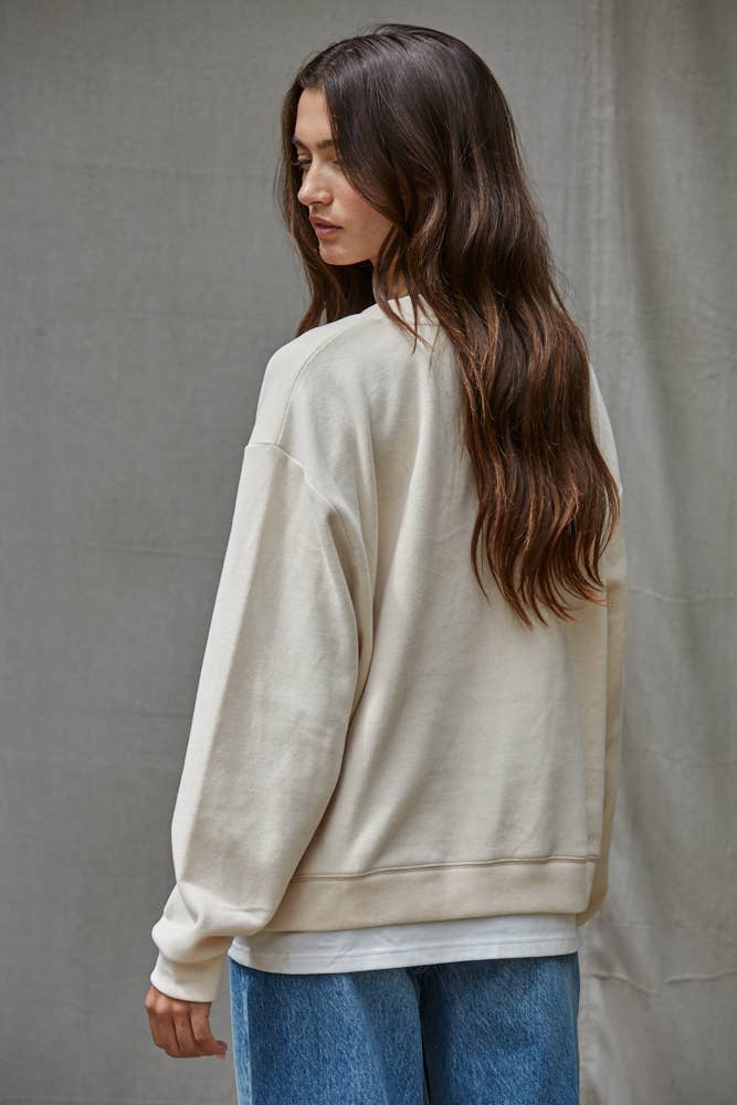 The Weekend Crew Neck Sweatshirt, Clay