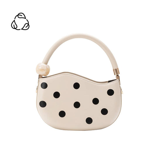 Jennie Cream Polka Dot Bag, Cream