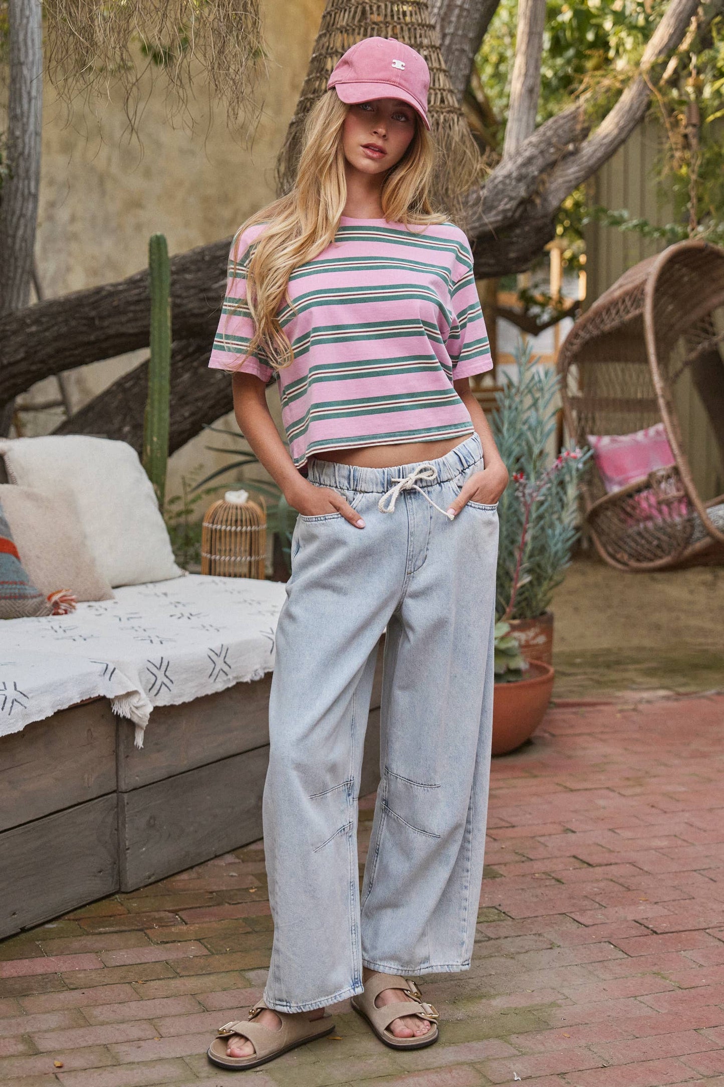 Vintage Washed Striped Tee