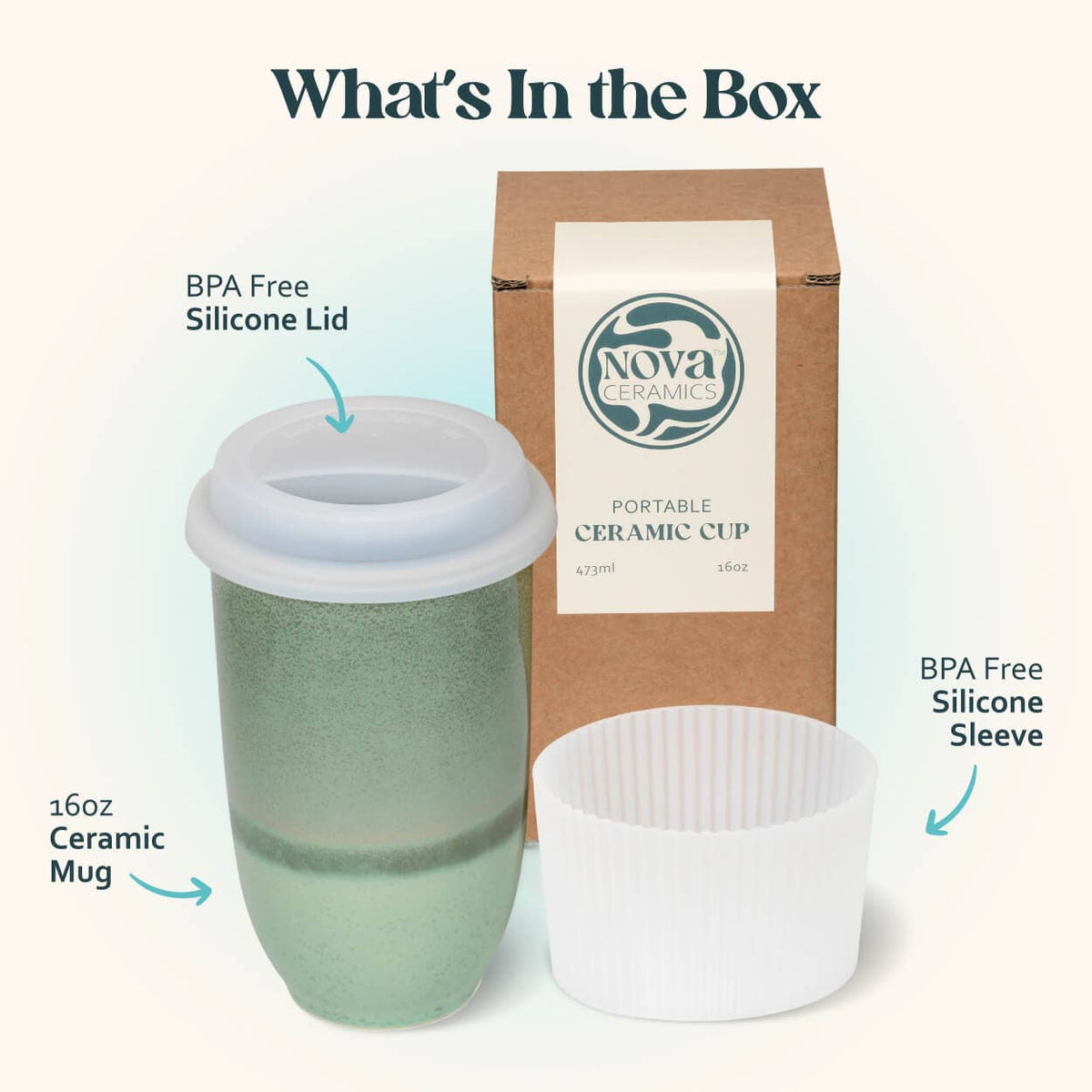 Emerald Ceramic Travel Mug – 16oz