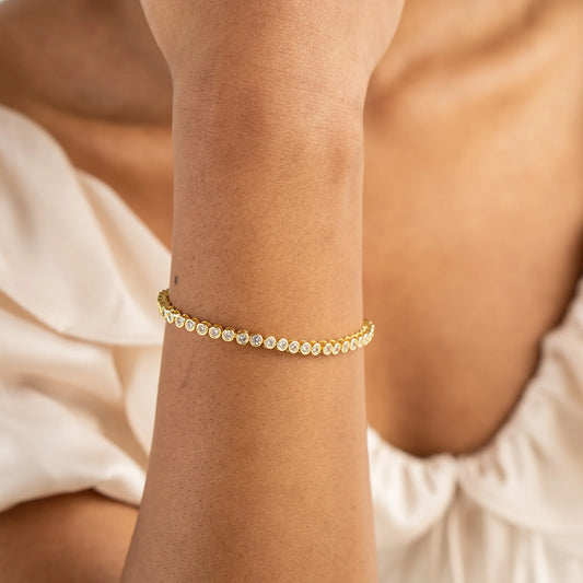 Diamond Tennis Bracelet, Gold