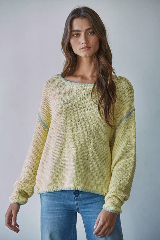 Knit Sweater Stitch, Yellow