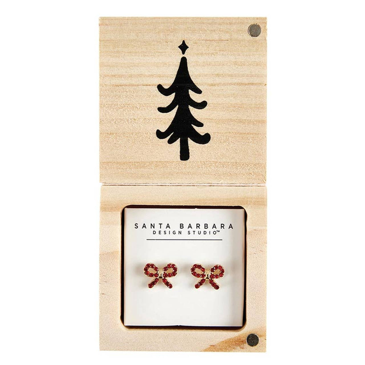 Treasure Box Earrings - Winter Wonderland - Pinewood