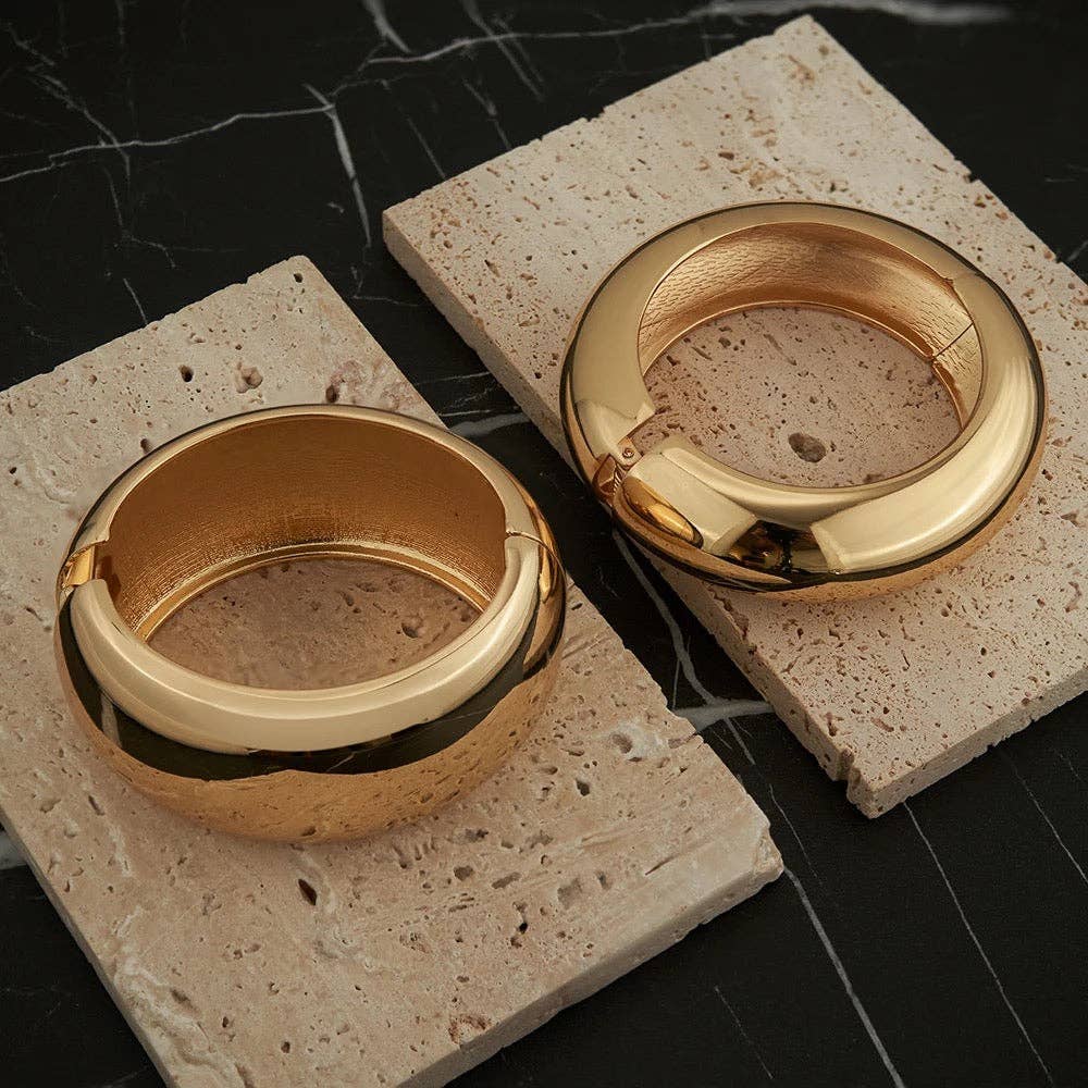 Blaise Statement Bangle, Gold
