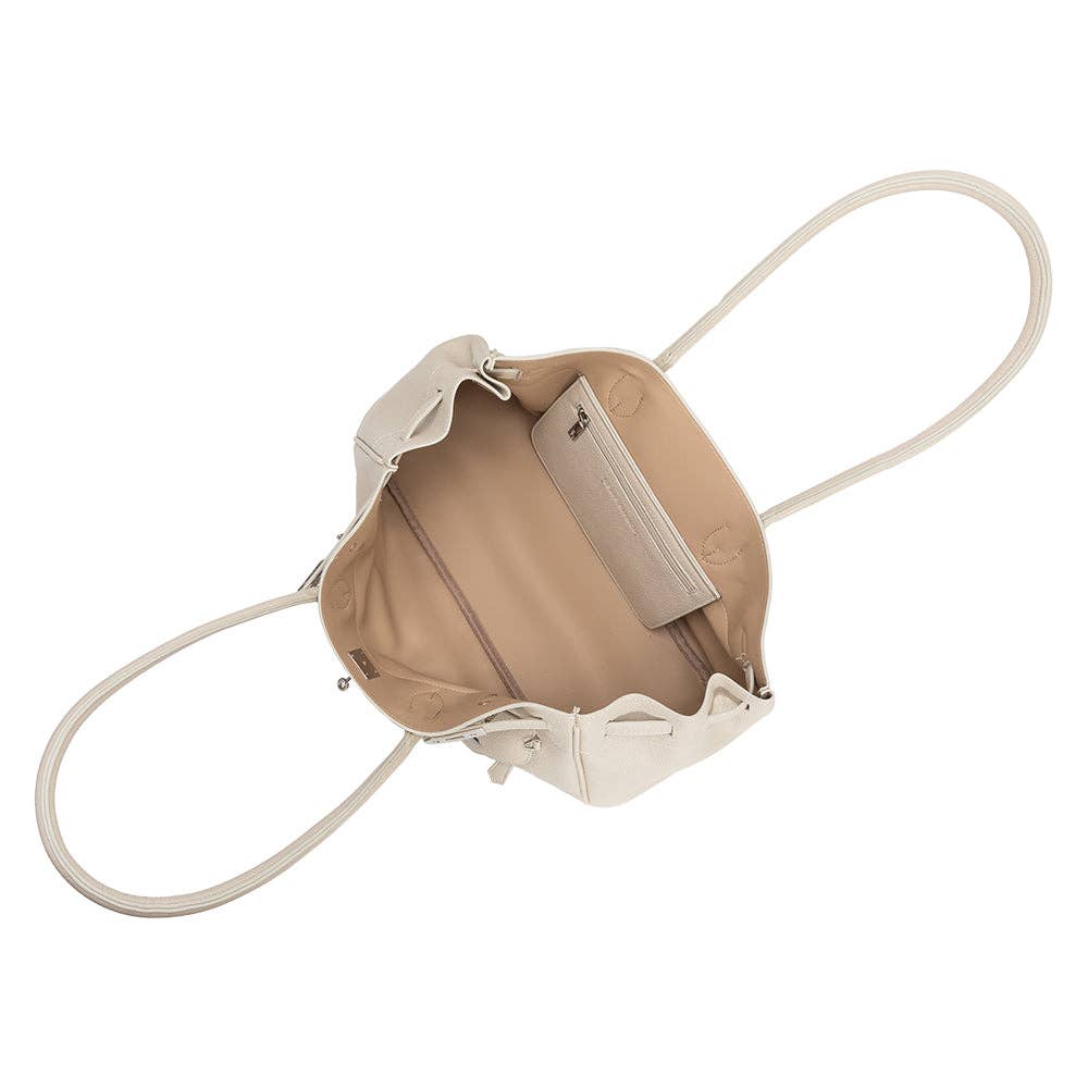 Rocky Vegan Leather Shoulder Bag, Ivory