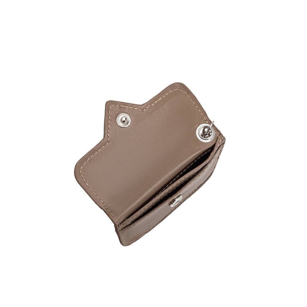 Lovell Taupe Vegan Leather Card Holder