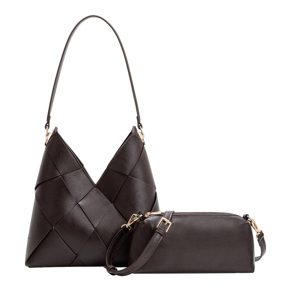 Phaedra Vegan Shoulder Bag - Espresso