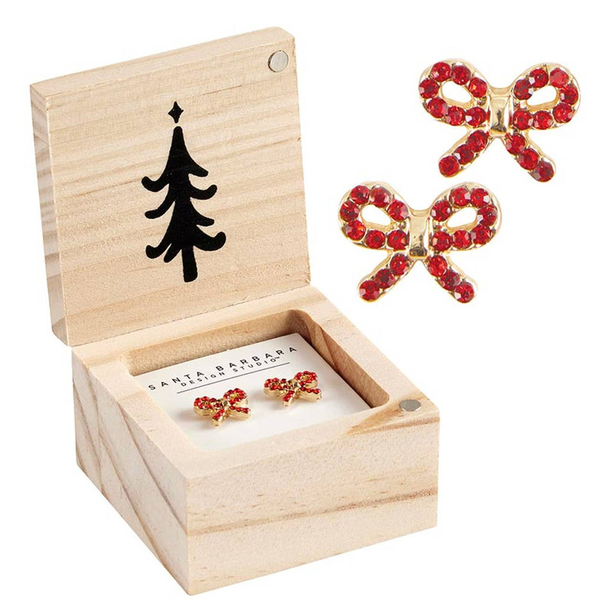 Treasure Box Earrings - Winter Wonderland - Pinewood
