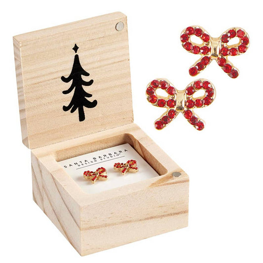 Treasure Box Earrings - Winter Wonderland - Pinewood